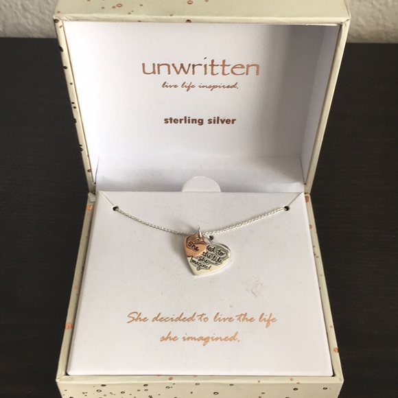 Unwritten Sterling Silver Necklace- gift box V453 - Picture 2 of 4